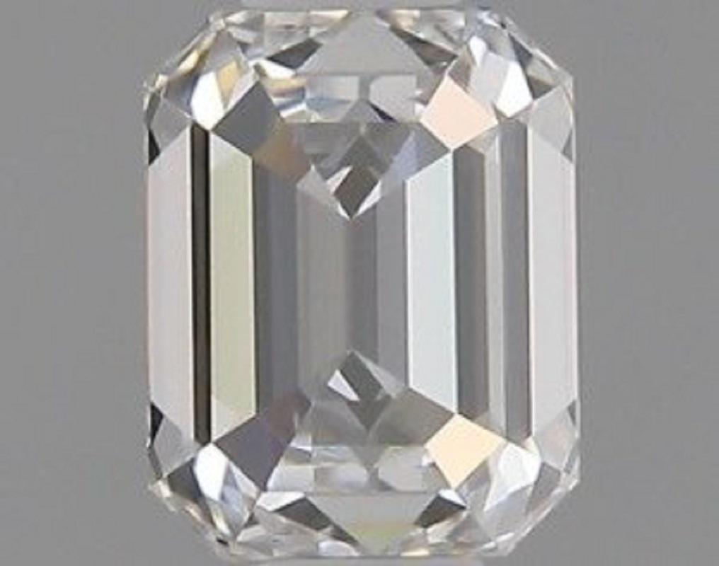 Emerald Cut 1 Pc Natural Diamond, 0.40 Ct, Emerald, D 'Colourless', VVS, GIA Certificate For Sale