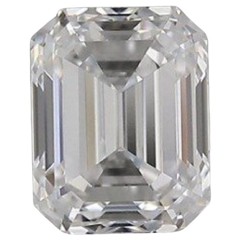 1 carat de diamants naturels, 0,40 carat, meraude, D  sans couleur , VVS, certificat GIA