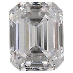 1 Stck natrlicher Diamant, 0,40 Karat, Smaragd, D ''Farblos'', VVS, GIA-Zertifikat