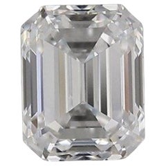 1 unidad de diamante natural, 0,40 qt, esmeralda, D "incoloro", VVS, certificado GIA