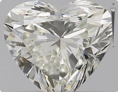 1 carat de diamant naturel, 0,50 carat, en forme de cur, I, VVS2, certificat GIA