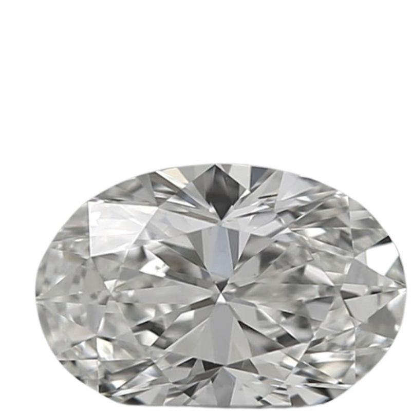 Women's or Men's 1 pc Natural Diamond - 0.50 ct - Oval - I - VS1- GIA Certificate