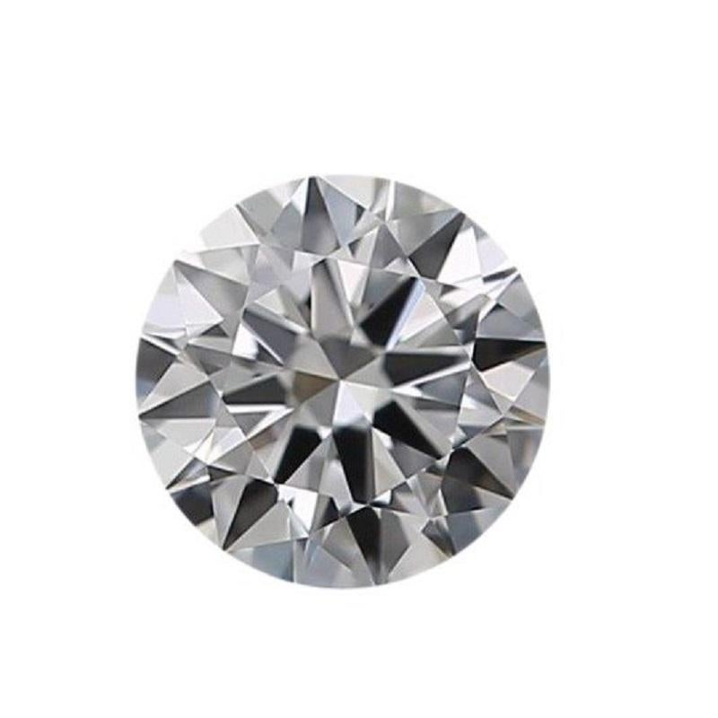 1 carat de diamant naturel, 0,51 carat, rond, brillant, E, VS2, certificat GIA en vente