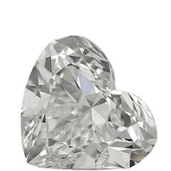 1 carat de diamant naturel, 0,54 carat, en forme de cœur, J, VVS1, certificat GIA