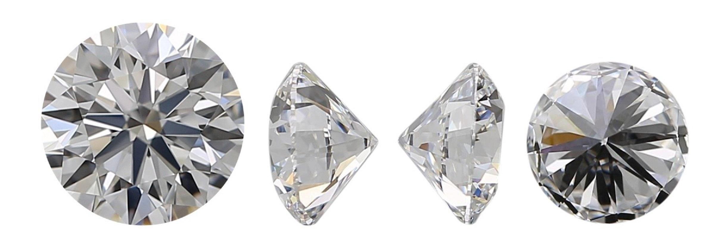 1 carat de diamant naturel - 0,59 carat - rond, brillant - I - certificat GIA Neuf - En vente à רמת גן, IL