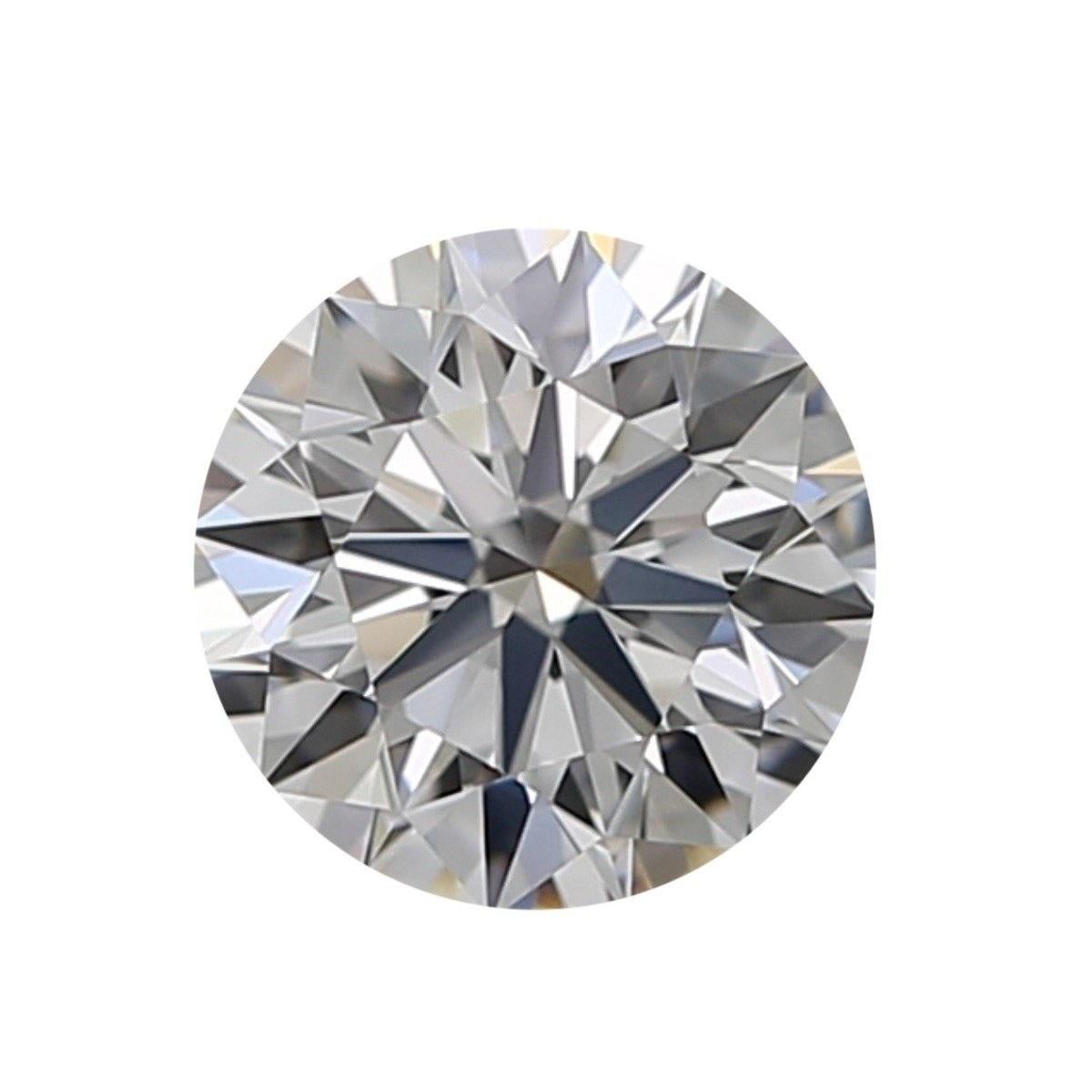 1 carat de diamant naturel - 0,59 carat - rond, brillant - I - certificat GIA en vente 1