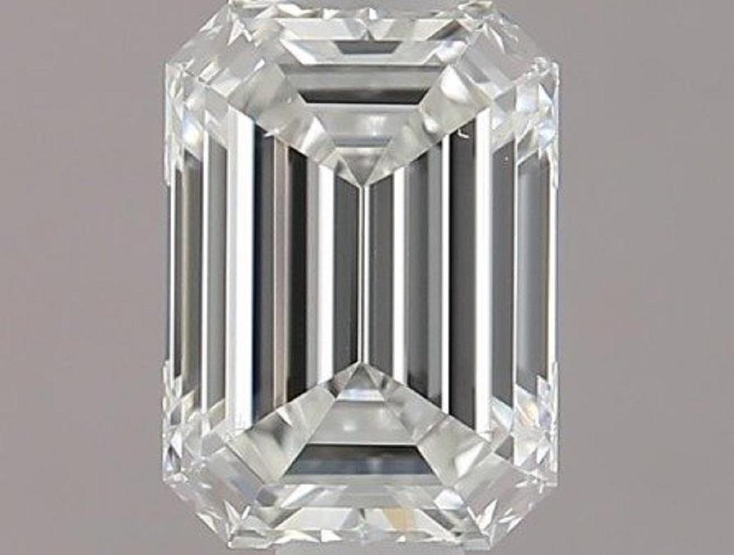 1 pc Natural Diamond - 0.62 ct - Emerald - D (colourless) - VS2- GIA Certificate For Sale 1