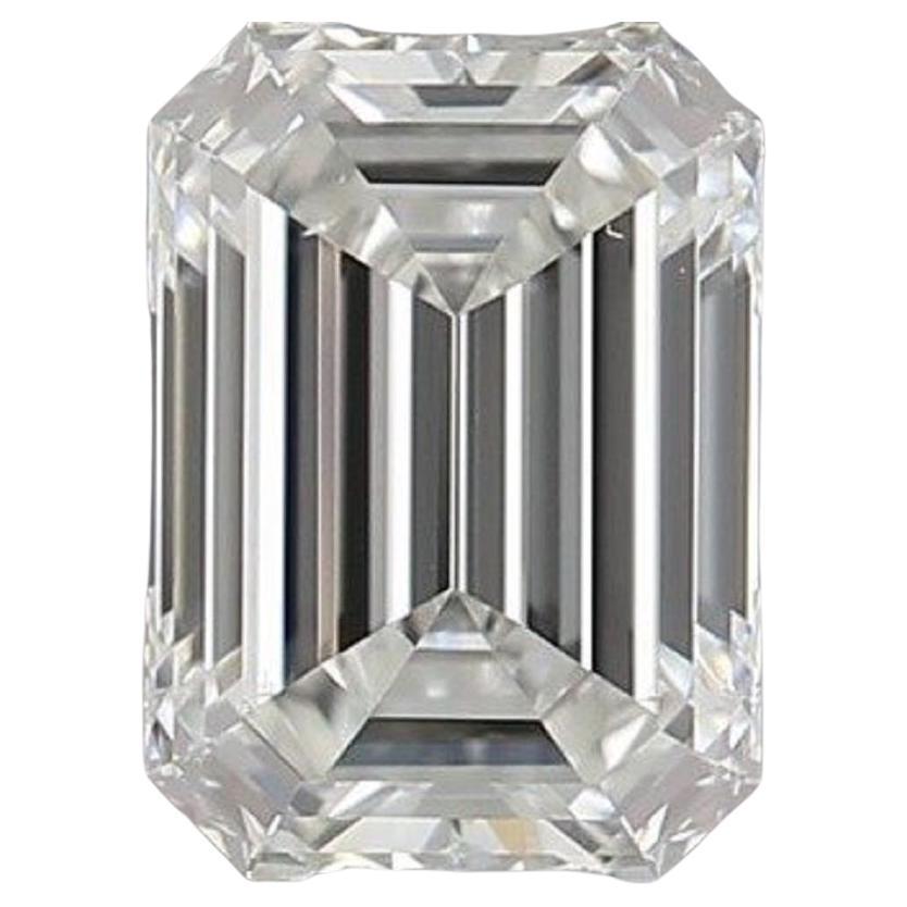 1 carat diamant naturel - 0,62 carat - meraude - D (non color) - Certificat GIA