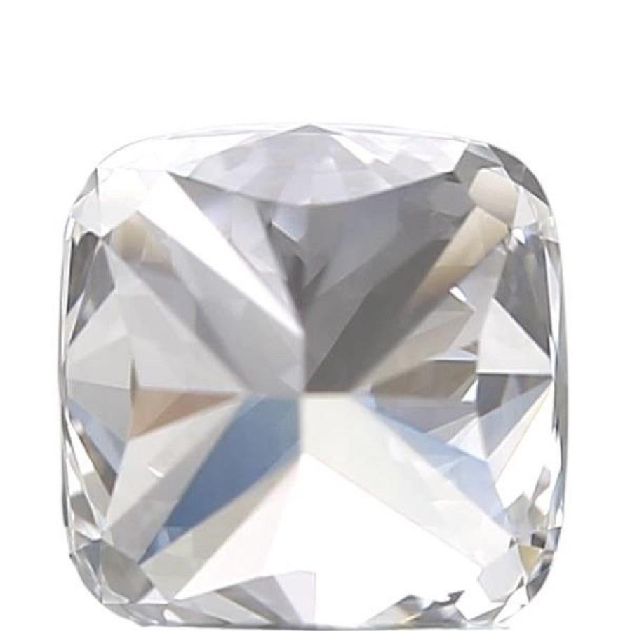 1 Pc Natural Diamond 0.70 Carat Cushion D IF, IGI Certificate 2