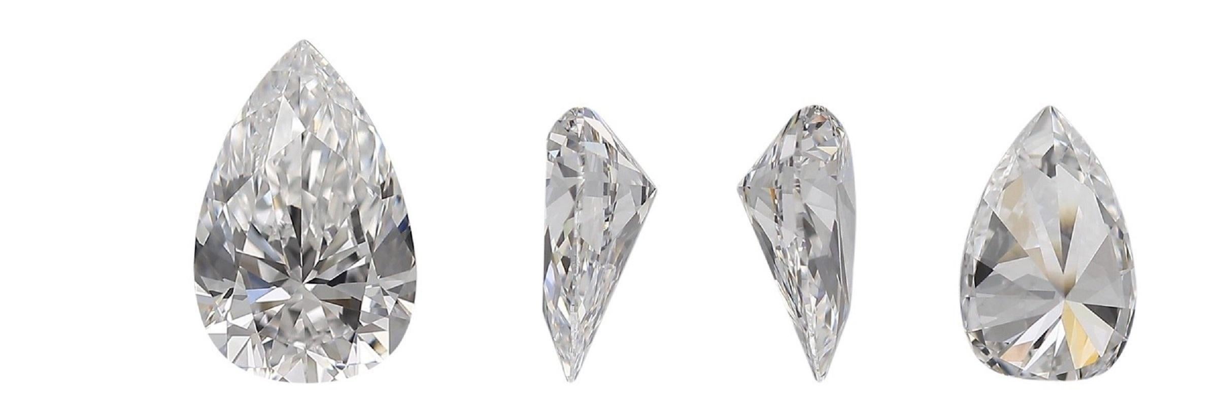1 Pc Natural Diamond, 0.70 Ct, Pear, D 'Colourless', SI1, IGI Certificate In New Condition For Sale In רמת גן, IL