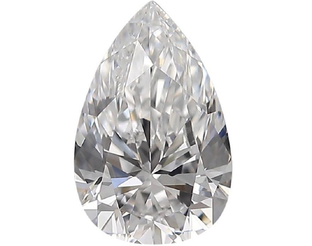 1 Pc Natural Diamond, 0.70 Ct, Pear, D 'Colourless', SI1, IGI Certificate For Sale 1