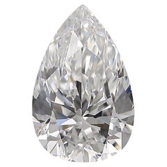 1 carat de diamants naturels, 0,70 carat, poire, D  sans couleur , SI1, certificat IGI
