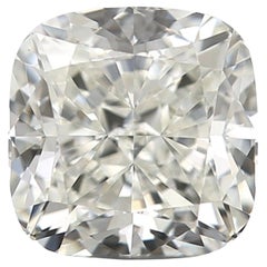 1 carat de diamant naturel - 0,71 carat - Coussin - J - Certificat GIA