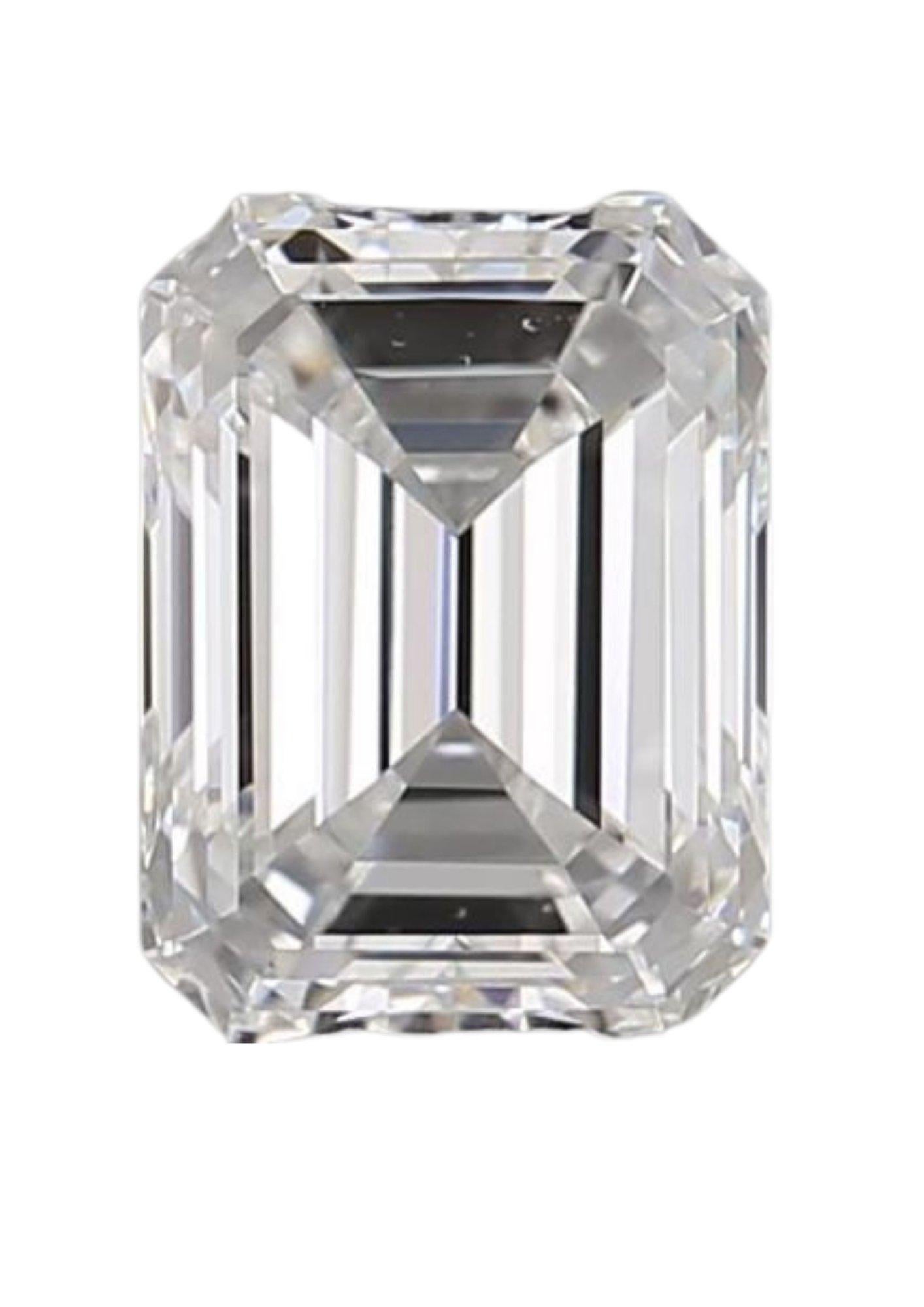 1 Pc Natural Diamond, 0.71 Ct, Emerald, D 'Colourless', VS1, IGI Certificate For Sale 1