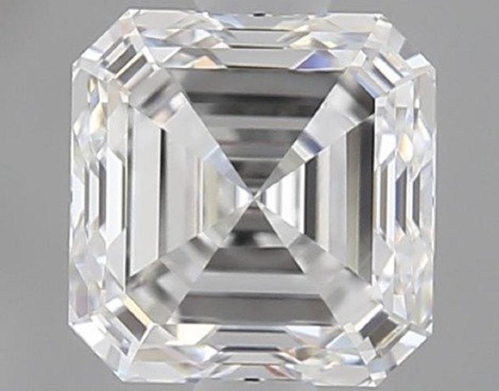 1 pc Natural Diamond - 0.90 ct - Asscher - D (colourless) - IF (flawless)- IGI 1