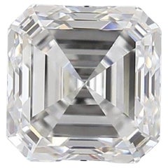 1 pc Natural Diamond - 0.90 ct - Asscher - D (colourless) - IF (flawless)- IGI