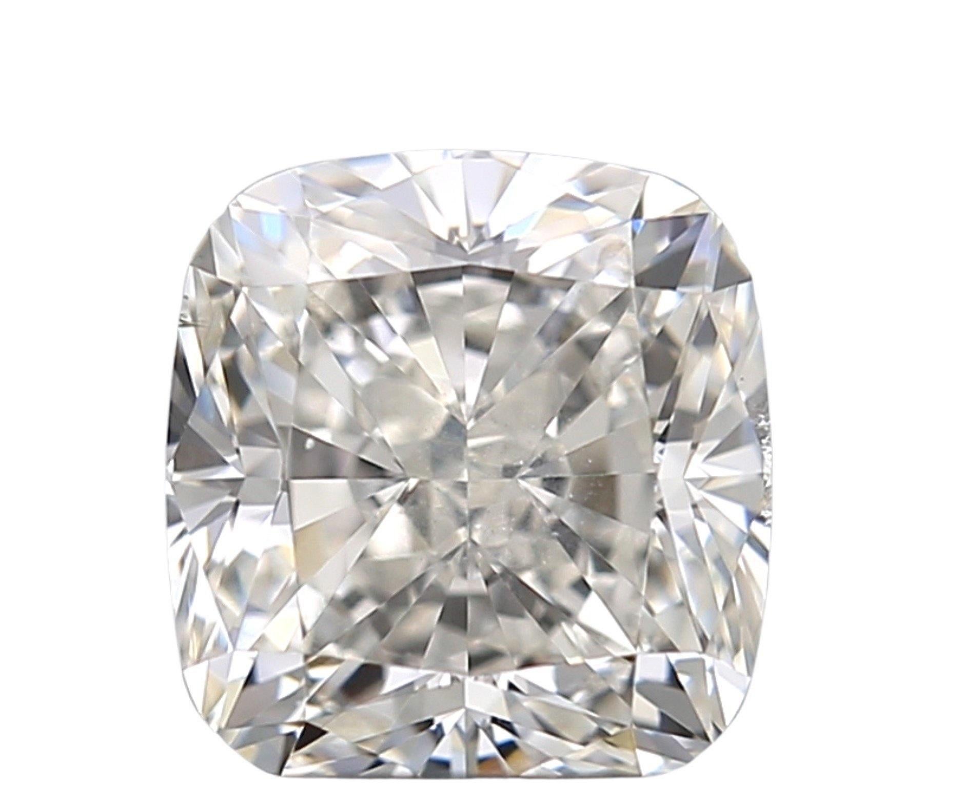 1 pc Natural Diamond - 0.94 ct - Cushion - I - SI1- GIA Certificate 1