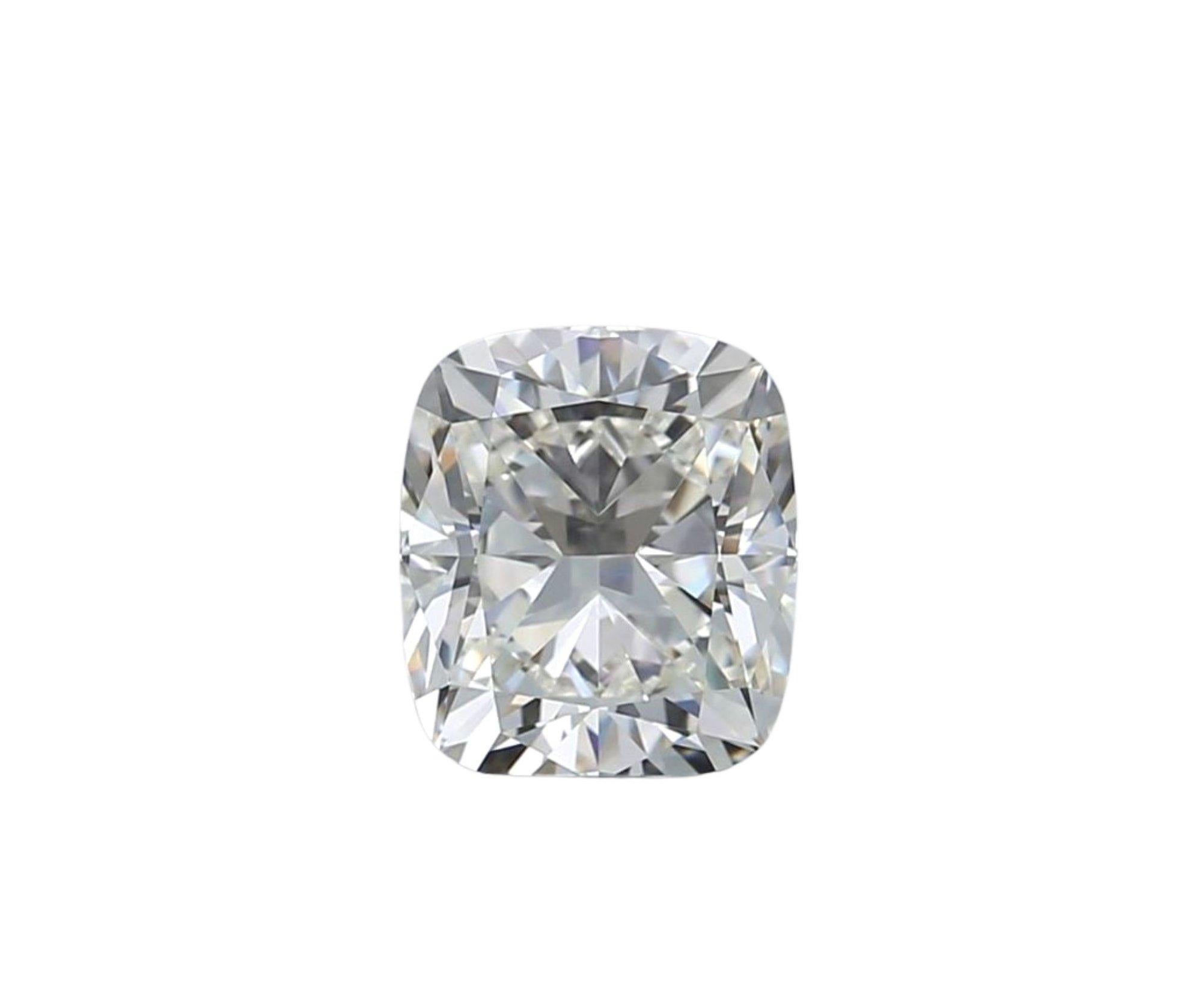 1 Pc Natural Diamond, 1.01 Ct, Cushion, H, IF 'Flawless', IGI Certificate For Sale 2