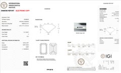 1 Stck natrlicher Diamant, 1,01 Karat, Smaragdschliff, F, VS2, IGI-Zertifikat
