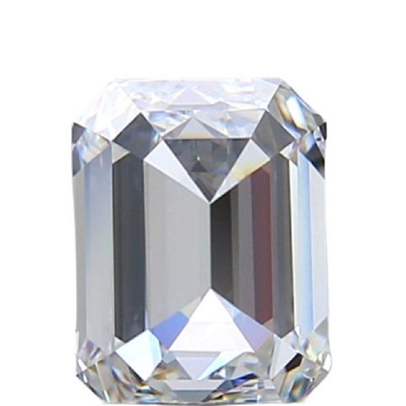 1 Pc Natural Diamond, 1.01 Ct, Emerald Cut, F, VS2, IGI Certificate For Sale 1
