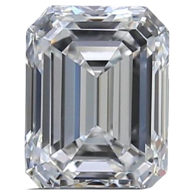 1 carat de diamant naturel, 1,01 carat, taille meraude, F, VS2, certificat IGI