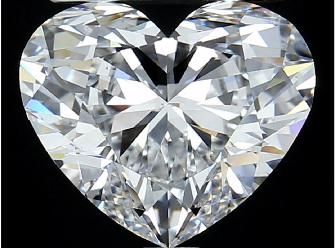 1 pc Natural Diamond - 4.01 ct - Heart - D (colourless) - VS2- GIA Certificate For Sale 3