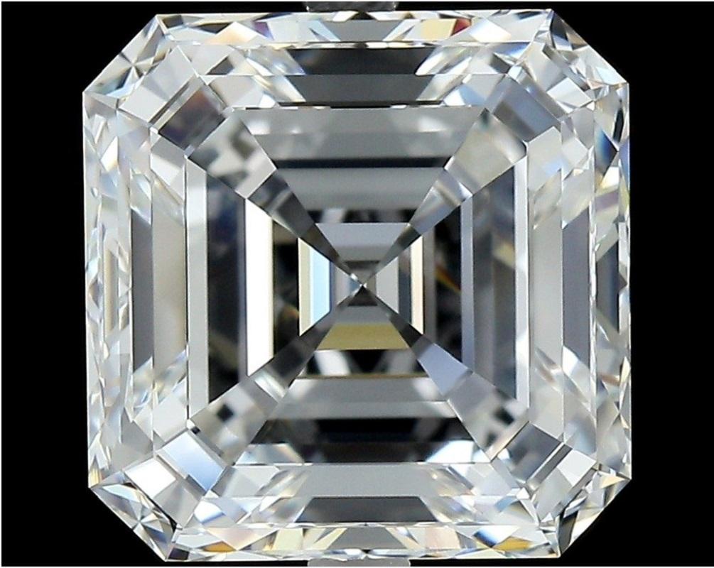 1 pc Natural Diamond - 8.04 ct - Square Emerald / Asscher - F - VVS1- GIA Cert For Sale 4