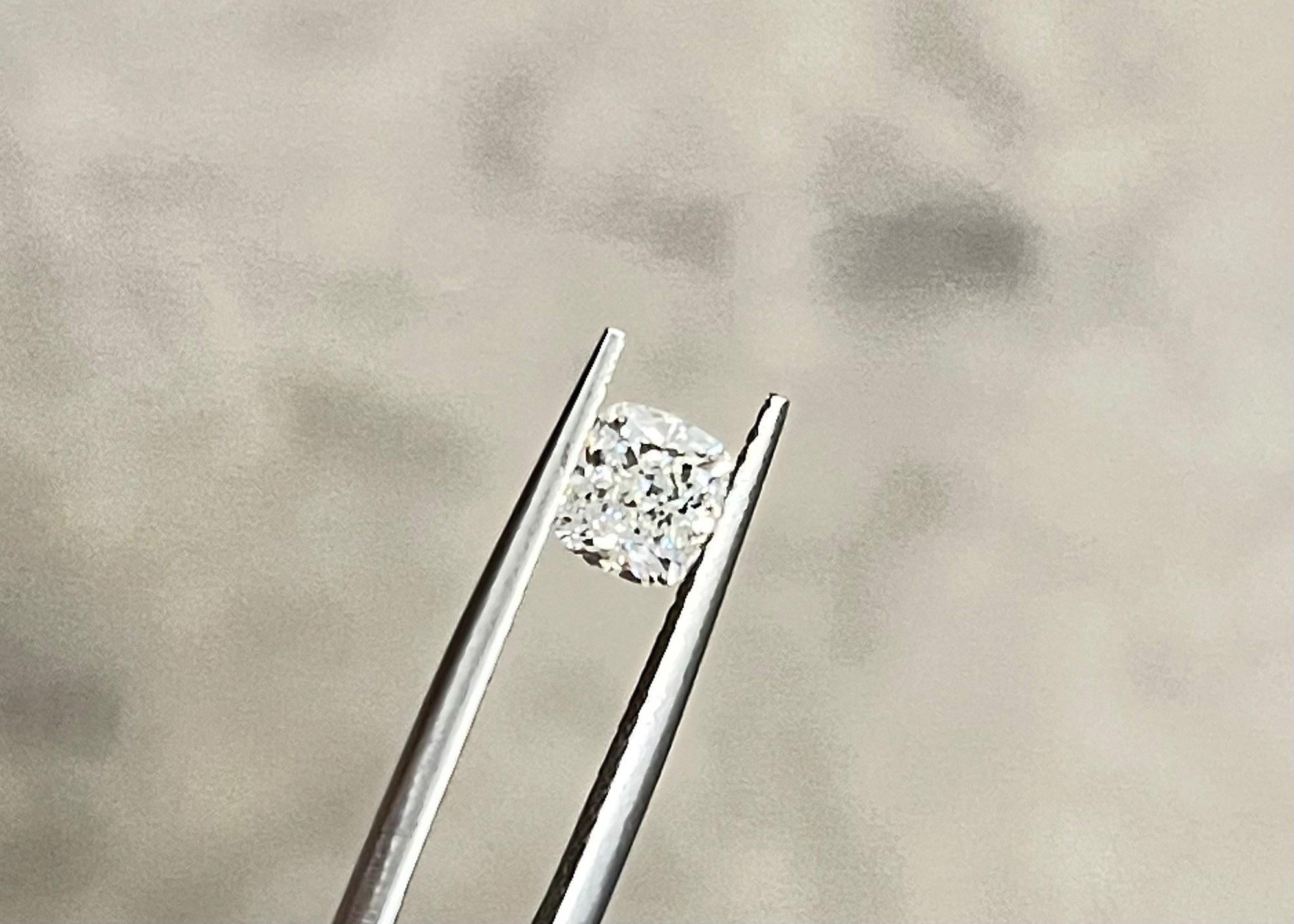 1 Pc Natural Diamonds, 0.80 Ct, Cushion, H, SI2, GIA Certificate In New Condition For Sale In רמת גן, IL
