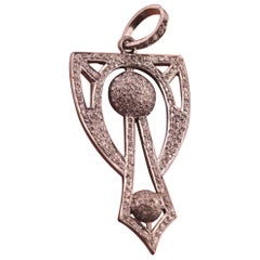 1 Pc Pave Diamond Fancy Shape Diamond Pendant For Jewelry Making Supplies