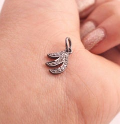 1 Pc Pave Diamant Fancy Shape Anhänger 925 Sterlingsilber Findings 15x9mm Charme