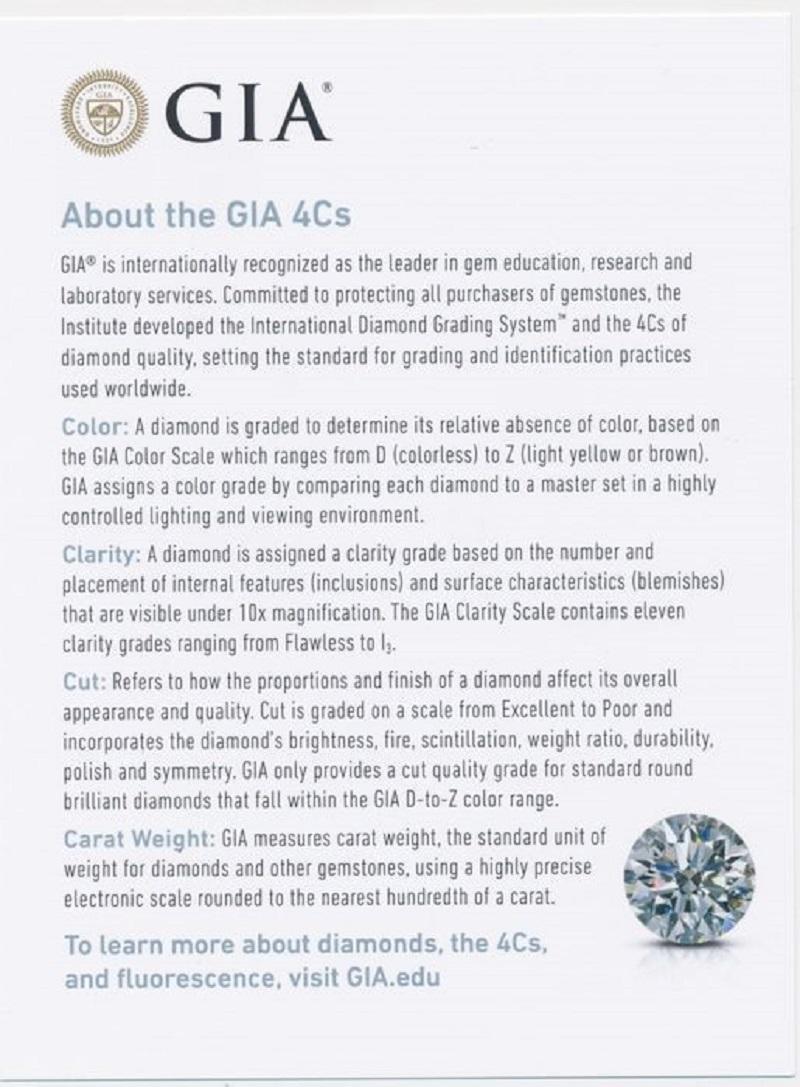 1 carat diamant naturel - 0,50 carat - Coussin - D  incolore  - VVS1, certifi GIA en vente 3