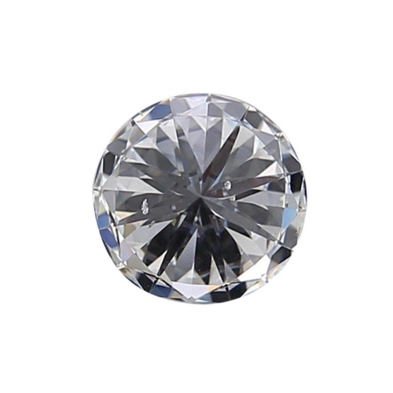 Women's or Men's 1 Pcs Natural Diamond, 0.50 Ct, Round, F, SI1, GIA Certificate For Sale