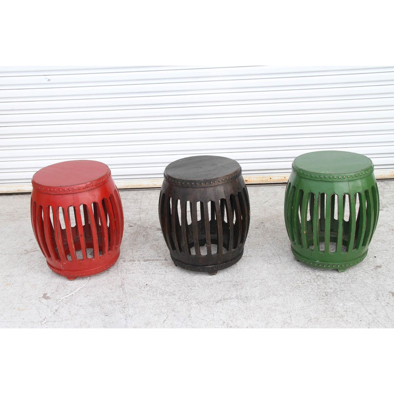 1 Q'ing Dynasty Style Garden Stool In Good Condition For Sale In Pasadena, TX