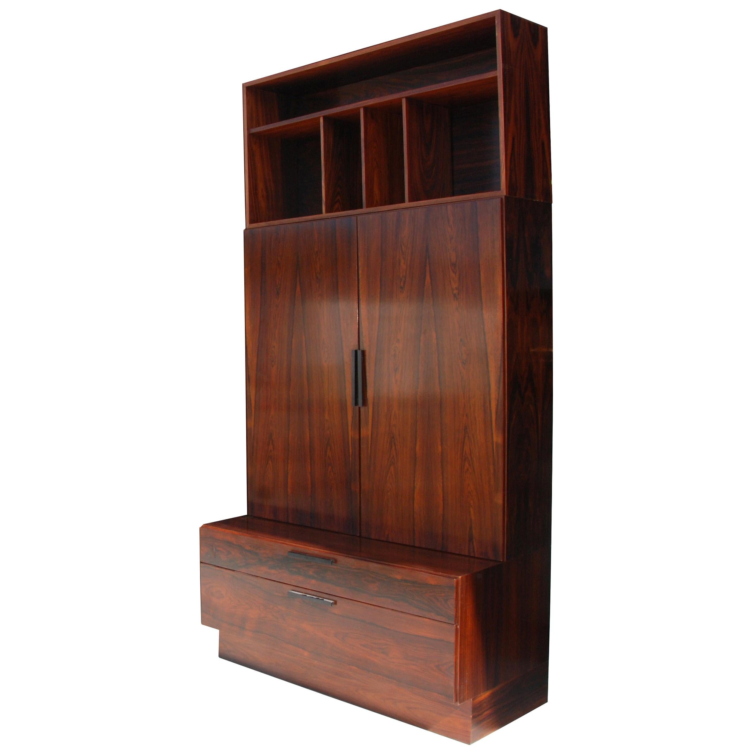 1 45" Rosewood Bookcase by Ib Kofod-Larsen for Faarup Møbelfabrik 4 Available