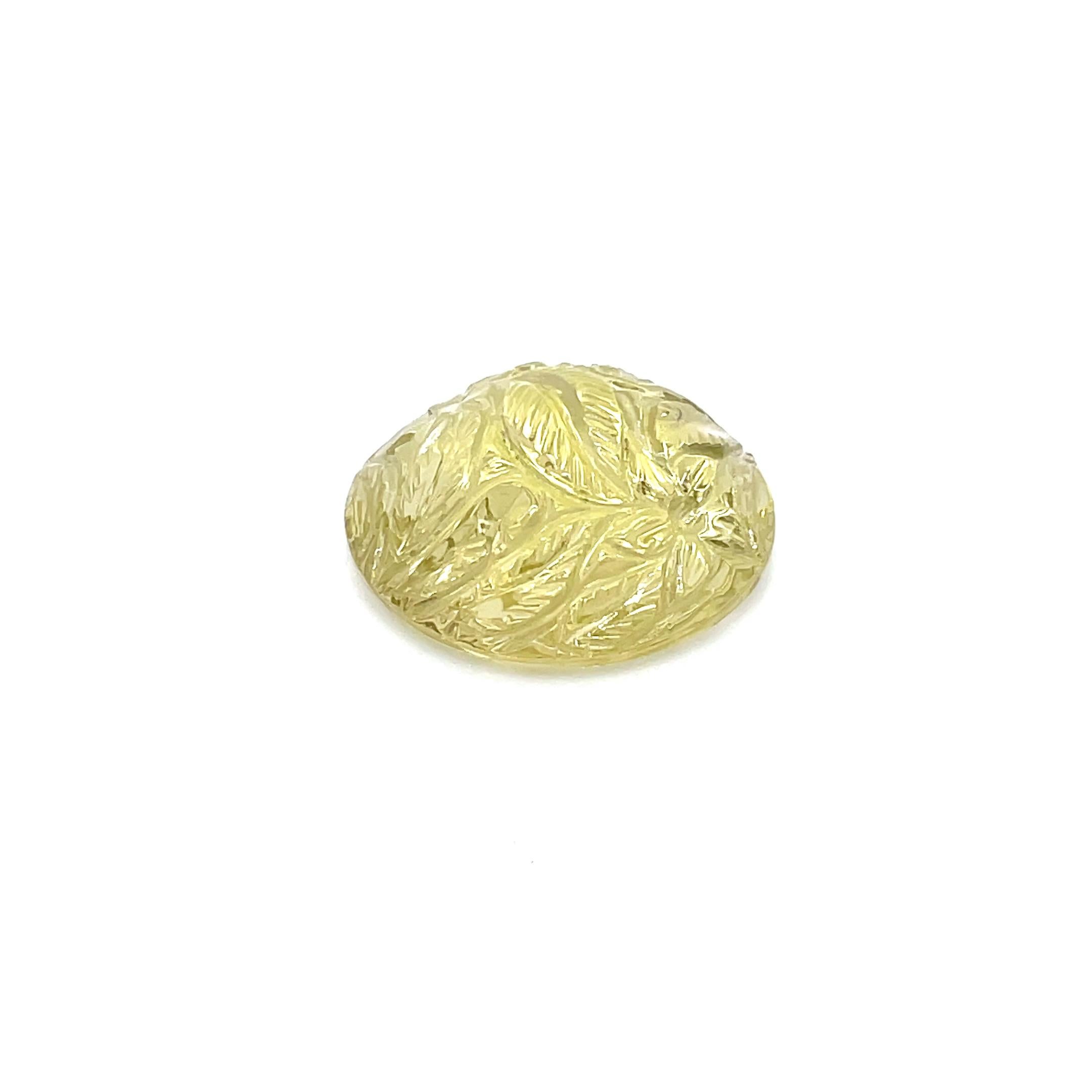 Contemporaneo 1 Quarzo limone rotondo da intaglio Cts 25,43 in vendita