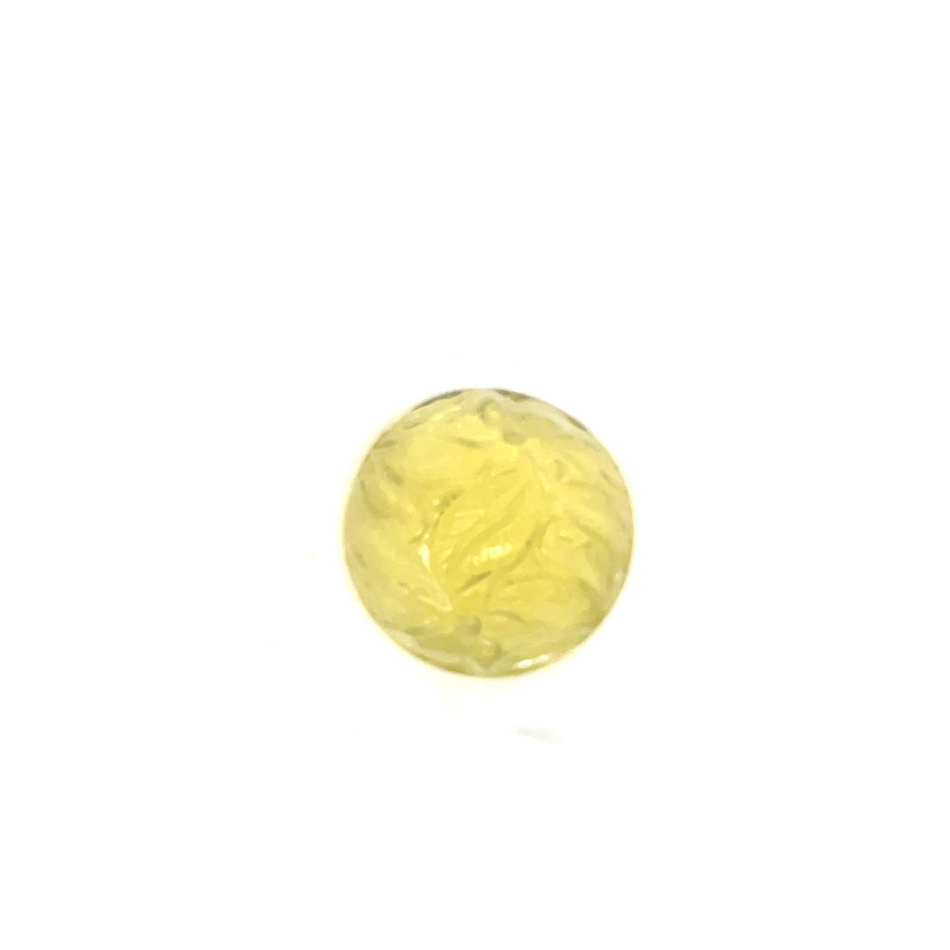 Taglio rotondo 1 Quarzo limone rotondo da intaglio Cts 25,43 in vendita