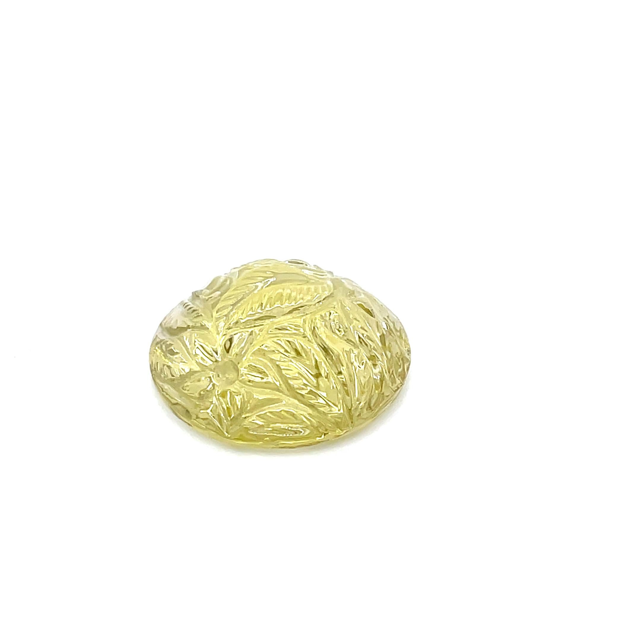 1 Quarzo limone rotondo da intaglio Cts 25,43 In condizioni Nuovo in vendita a Hong Kong, HK