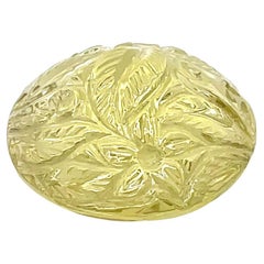 1 Round Lemon Quartz Carving Cts 25.43