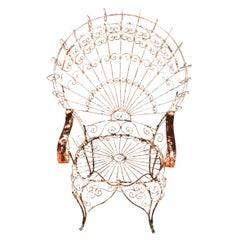 1 Salterini Peacock Wrought Iron Arm Chair
