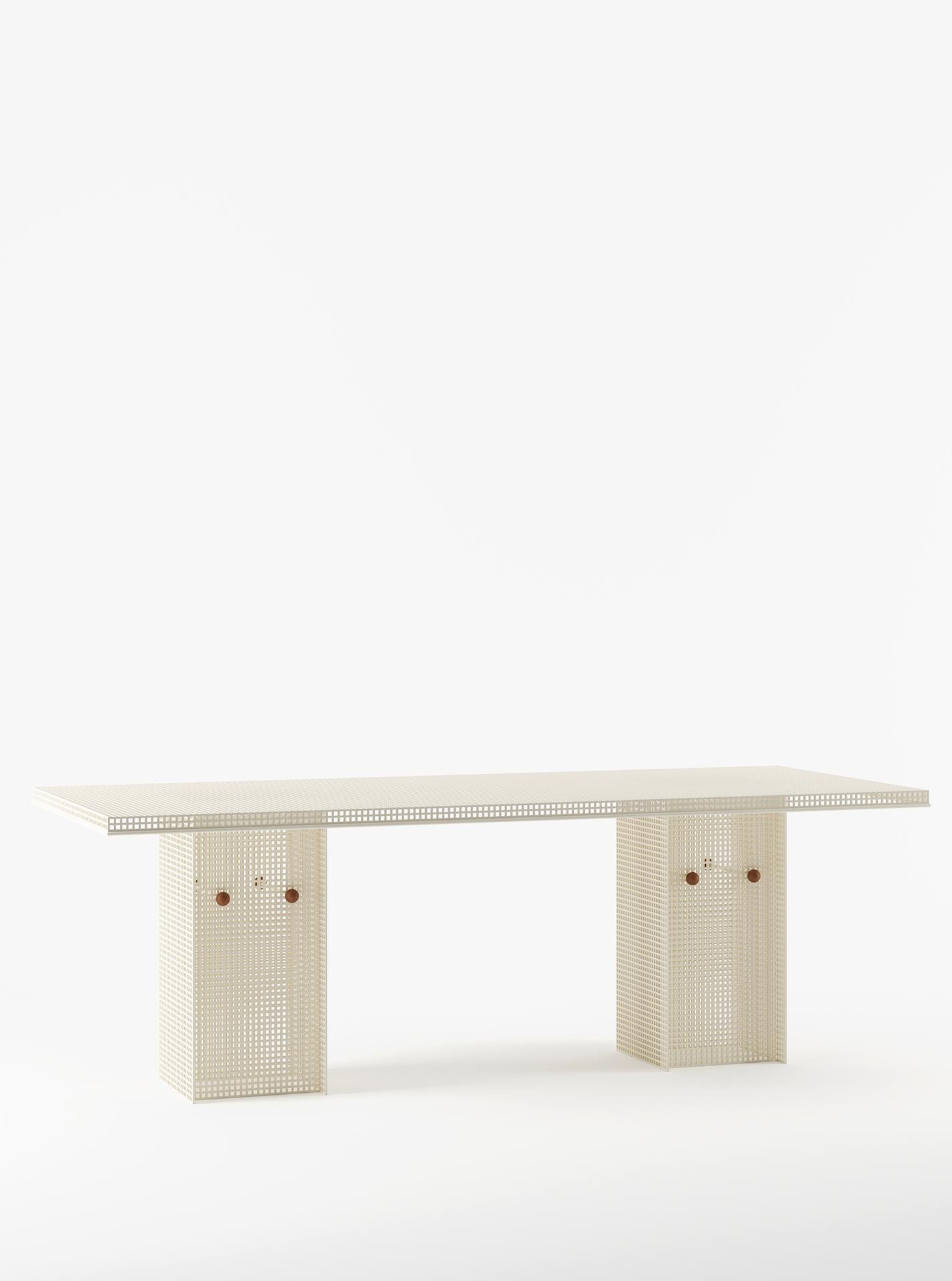 Moderne 1 SET Conservatory Lrg O/Table & 6 O/Chairs (Buttercup) Stainless Steel PC White en vente