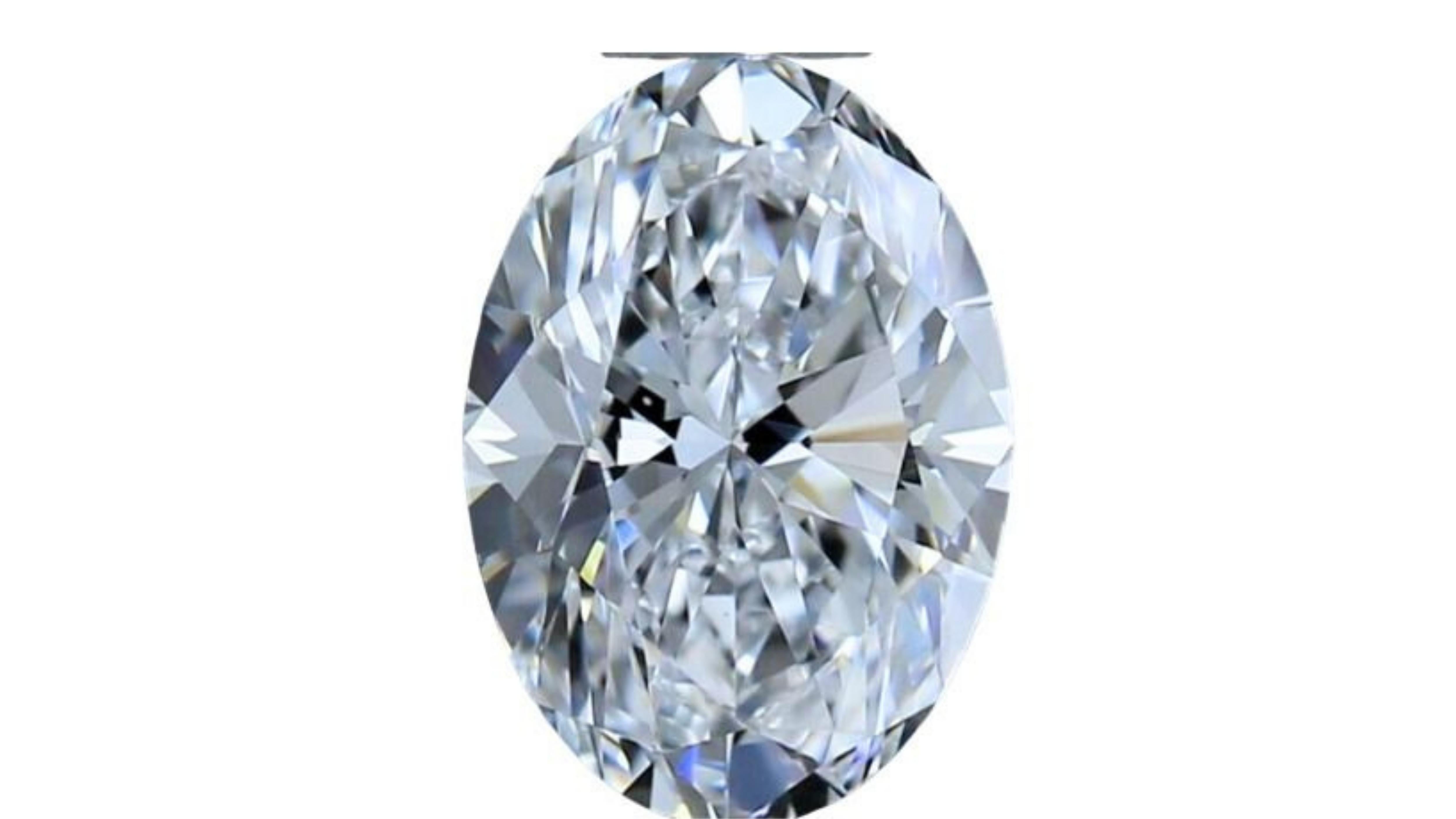 1 Sparkling 1.01 Oval Brilliant Cut Natural Diamond  For Sale 1