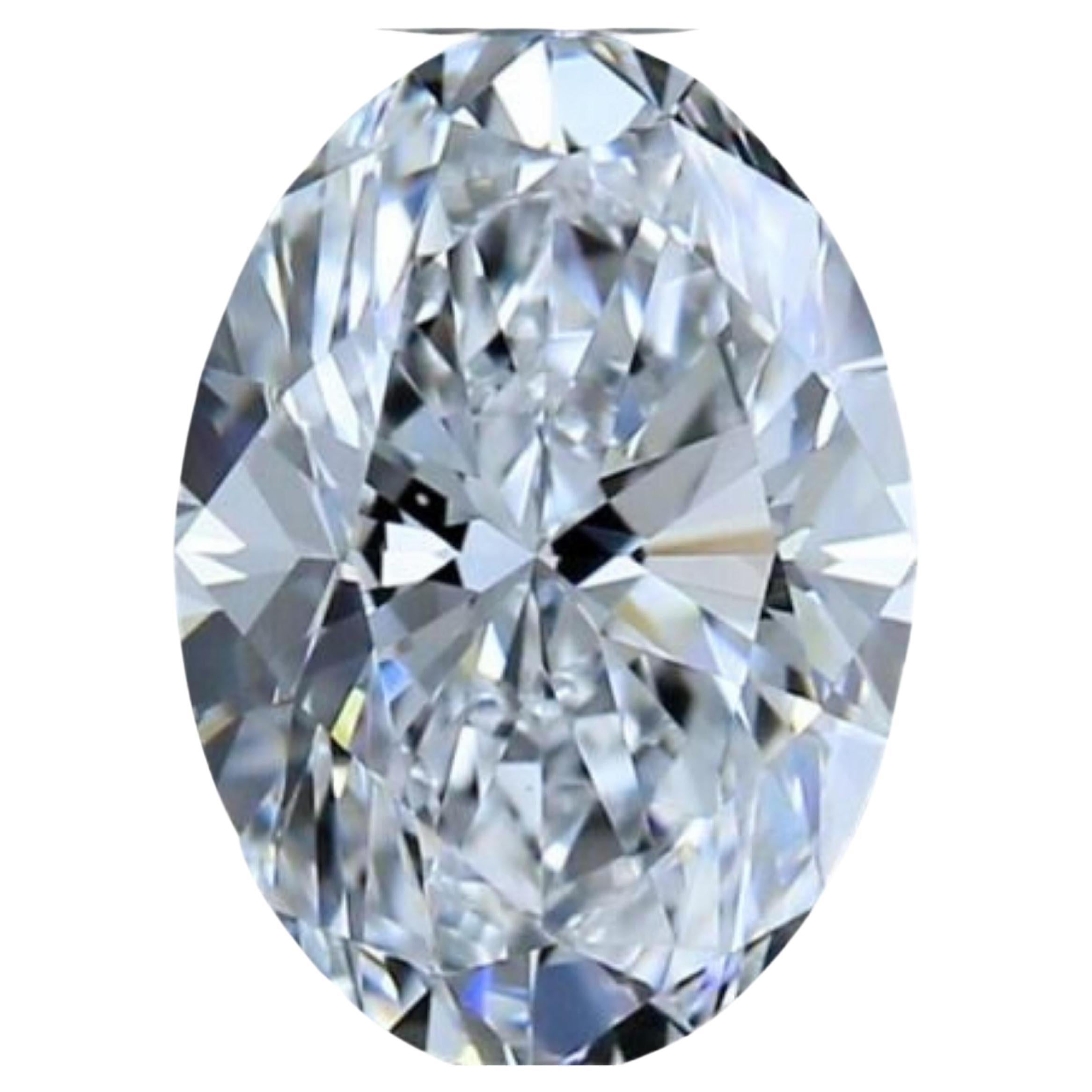 1 Sparkling 1.01 Oval Brilliant Cut Natural Diamond  For Sale