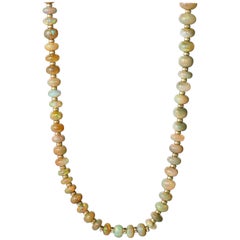 1 Strand Grey Brown Opal Necklace