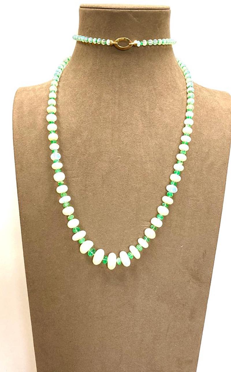 Goshwara Opal and Emerald Beads Necklace 3