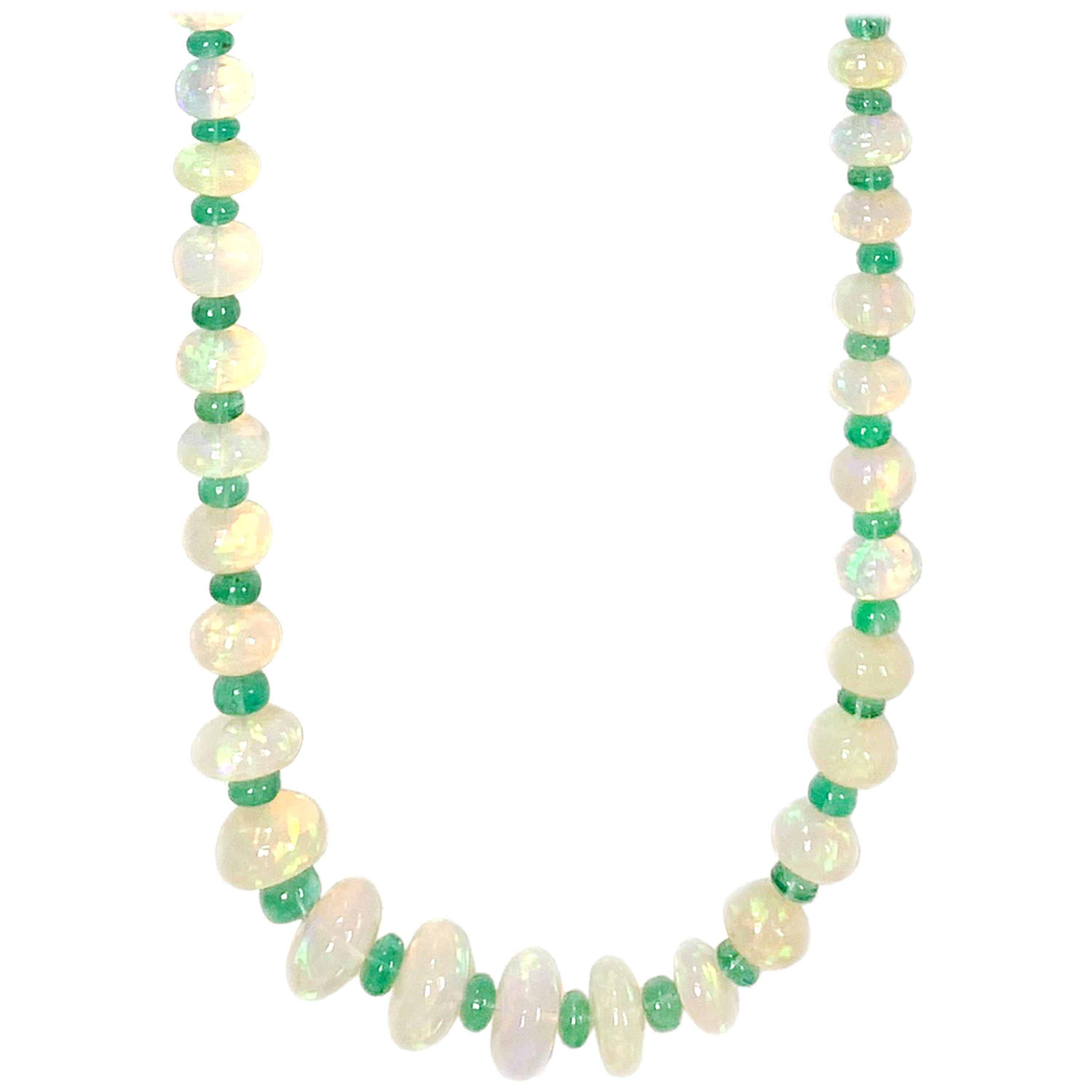 Goshwara Opal and Emerald Beads Necklace