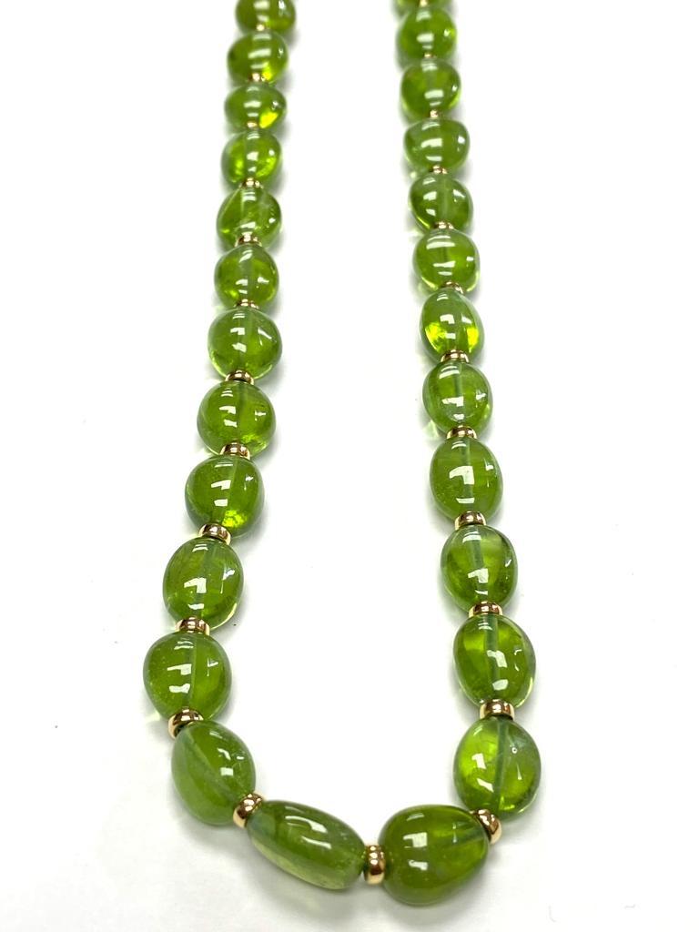 peridot beaded necklace