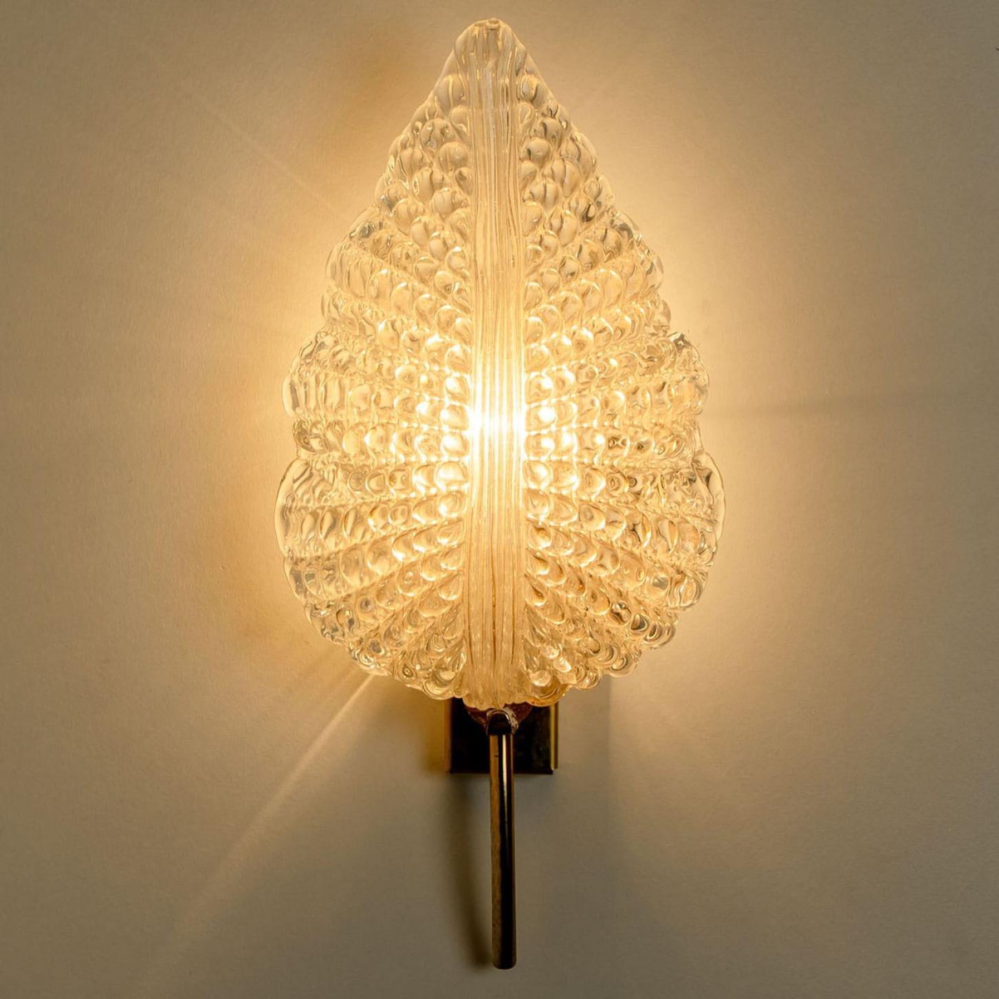 1 des 3 paires de grandes appliques murales dans le style de Barovier & Toso, Italie en vente 2