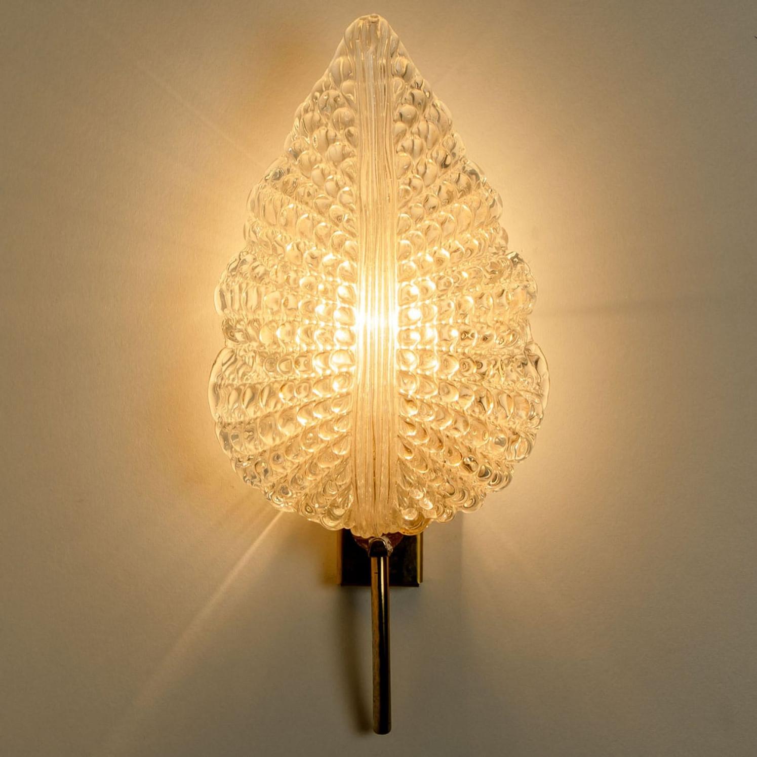 1 der 3 Paare großer Wandleuchter im Stil von Barovier & Toso, Italien im Angebot 2