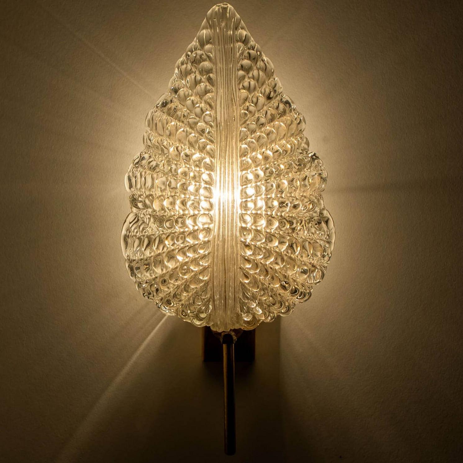 1 der 3 Paare großer Wandleuchter im Stil von Barovier & Toso, Italien im Angebot 3