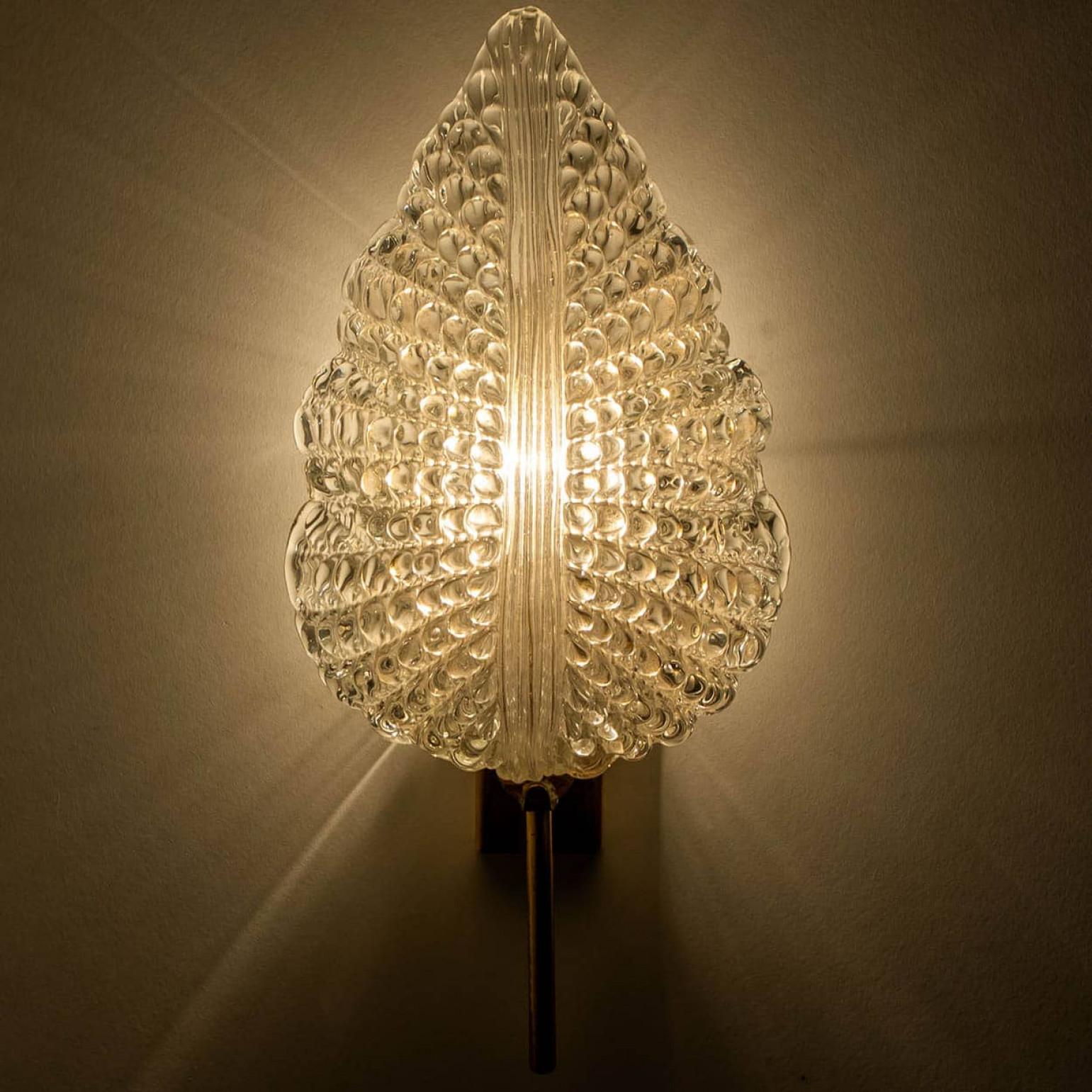 1 the 3 Pairs of Large Wall Sconces in the Style of Barovier & Toso, Italy For Sale 3